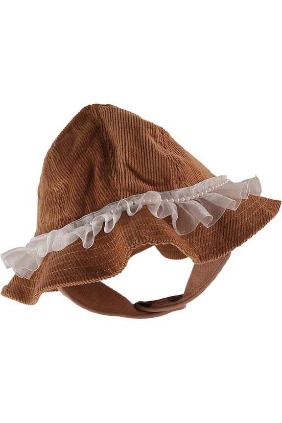 Kids Fisherman Hat Windproof Ear Protections Bucket Caps Comfortable Corduroy Caps for Boys and Girls 2 to 6 Years