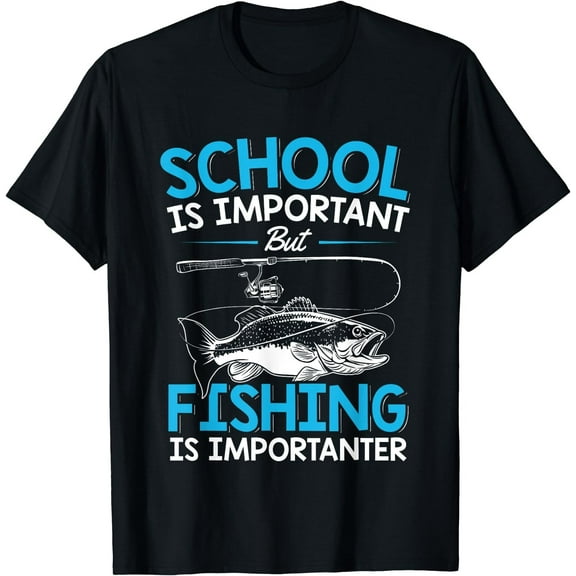 Kids Fishing Shirt Youth Boys Fish Lover Teen Boys Fishing T-Shirt