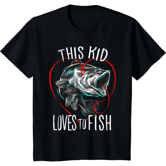 Kids Fishing Shirts Boys This Kid Loves to Fish T-Shirt