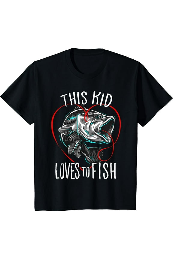 Kids Fishing Shirts Boys This Kid Loves to Fish T-Shirt