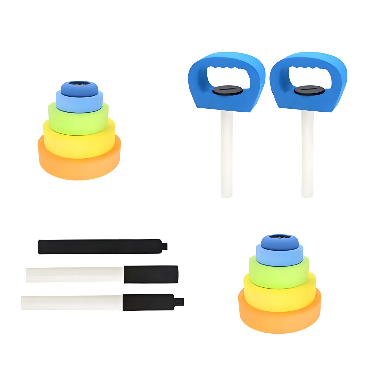 Kids Fitness Dumbbells Set Water Fitness Toy Exercise Gym Equipment Adjustable Dumbbells for Pool Primary School