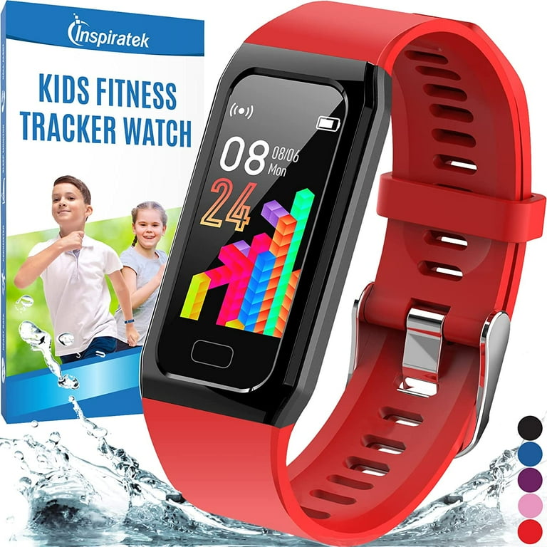 Kids Fitness Tracker For Girls And Boys Age 5 16 5 Colors Waterproof Fitness Watch For Kids With Heart Rate Monitor Sleep Monitor Calorie Counter And More Kids Activity Tracker Red Walmart