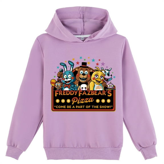 Kids Five Nights at Freddy's Long Sleeve Hoodies,Lightweight Hooded Pullover Sweatshirts for Boys Girls