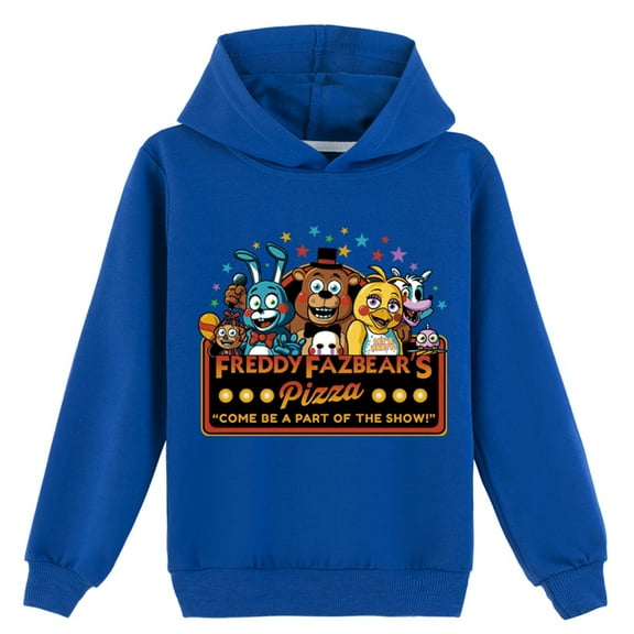 Kids Five Nights at Freddy's Long Sleeve Hoodies,Lightweight Hooded Pullover Sweatshirts for Boys Girls
