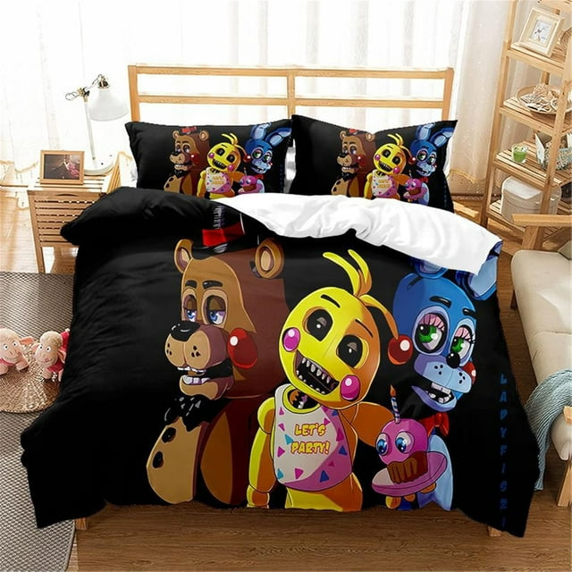 Kids Five NightsatFreddy's Bedding Duvet Cover Queen Size,3 Pieces