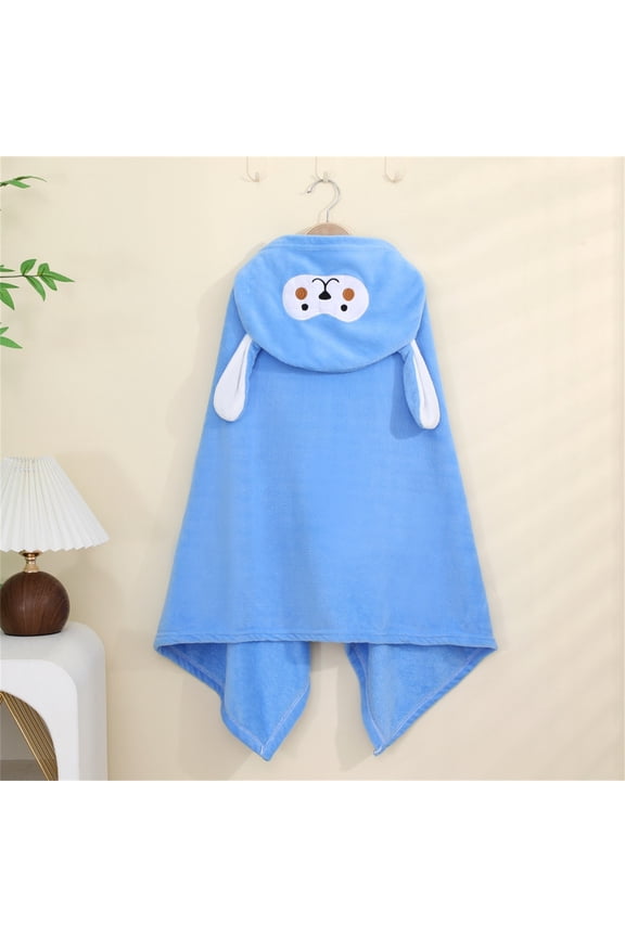 Kids Flannel Fleece Hooded Bath Towel Poncho - Toddler Baby Boys Girls Fleece Hooded Towel,Absorbent Soft Plush Shower Wrap for Pool Beach