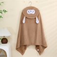 thumbnail image 1 of Kids Flannel Fleece Hooded Bath Towel Poncho - Toddler Baby Boys Girls Fleece Hooded Towel,Absorbent Soft Plush Shower Wrap for Pool Beach, 1 of 5