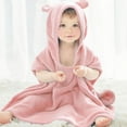 thumbnail image 1 of Kids Flannel Fleece Hooded Bath Towel Poncho - Toddler Baby Boys Girls Fleece Hooded Towel,Absorbent Soft Plush Shower Wrap for Pool Beach, 1 of 7