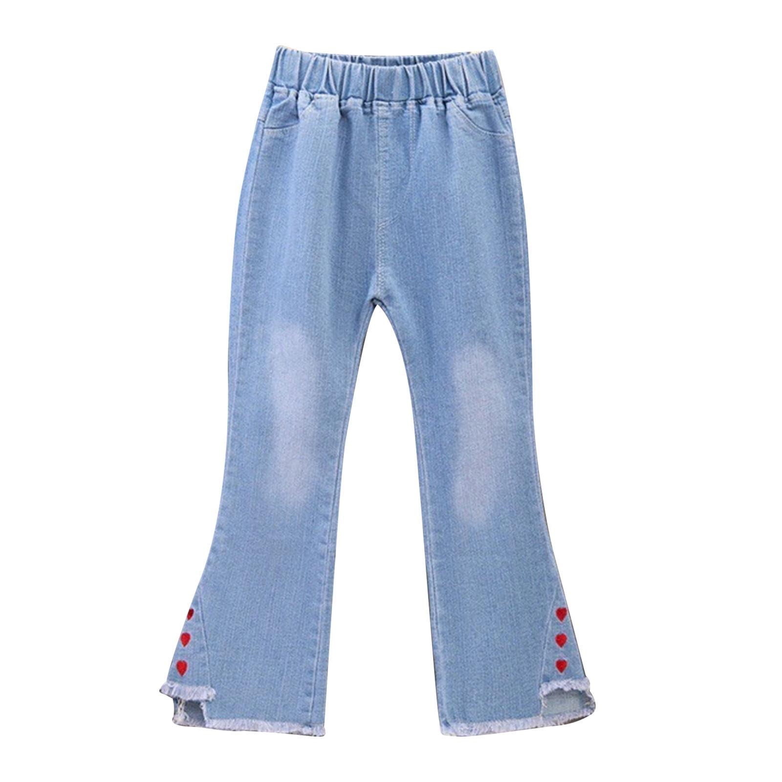 Kids denim full pants elastic waist main image 1