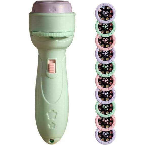 Kids Flashlight Projector with 80 Pattern Slides 10 Cards, Toddler Story Projector for Bedtime and Birthday Gifts(wwx)