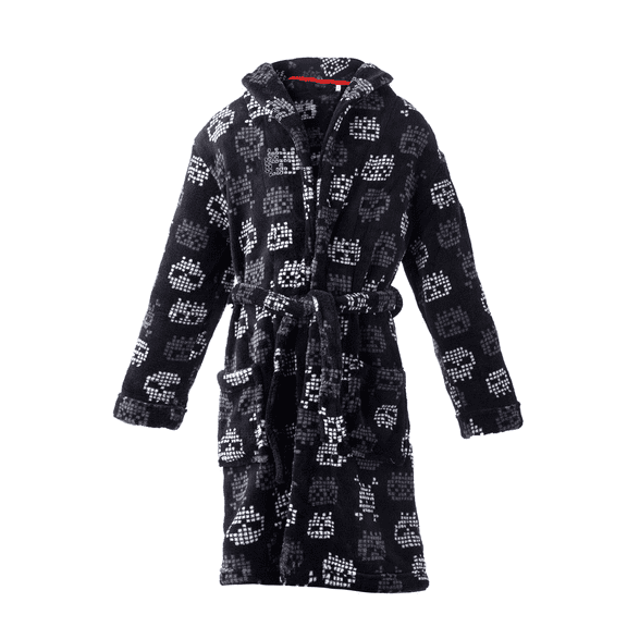 Kids Fleece Bath Robe Drawstring Robe for Girls Boys (11-12)