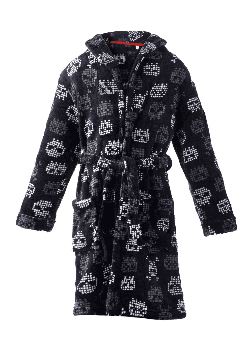 Children's Skull Pattern Coral Fleece Bath Robe for Girls & Boys (7-8 ...