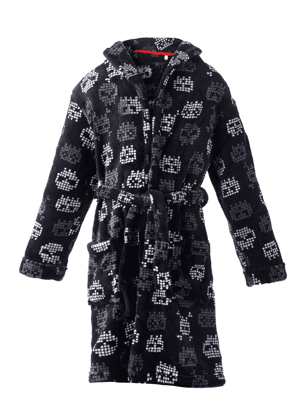 home swee Kids Fleece Bathrobe, Coral Fabric, Skull Pattern, Kimono ...