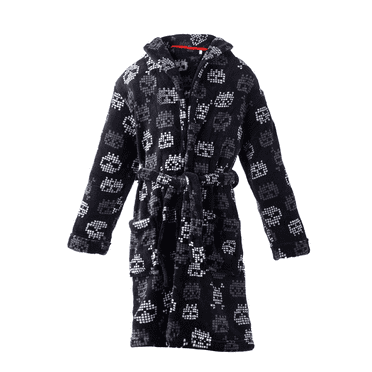 Kids Fleece Bath Robe Drawstring Robe for Girls Boys (9-10)