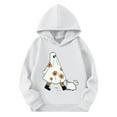 thumbnail image 1 of Kids Fleece Hoodie Pullover Top Youth Long Sleeve Casual Hoody Girls Boys Unisex Sweatshirt White 4-5 Years, 1 of 6