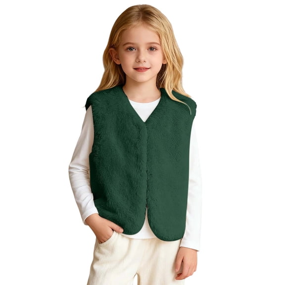 Kids Fleece Jacket For Boys Long Sleeve Coat Full Zip Sweater Winter Sweaters For Girls Girls Clothes Size 8-9 Years