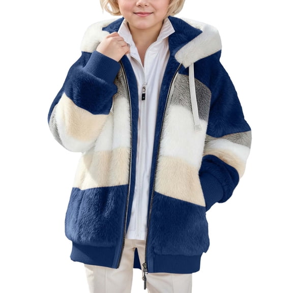 Kids Fleece Jacket For Boys Long Sleeve Hoodies Fleece Jackets Full Zip Kids Fall Jacket Girls Jacket Size 9-10 Years