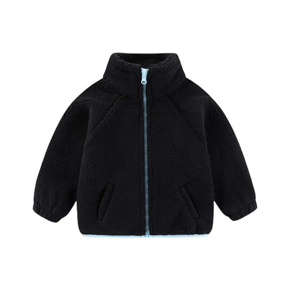 Kids Fleece Jacket For Girls Long Sleeve Coat Zip Up Sweatshirt Winter Jackets For Kids Girls Coats Size 8-9 Years