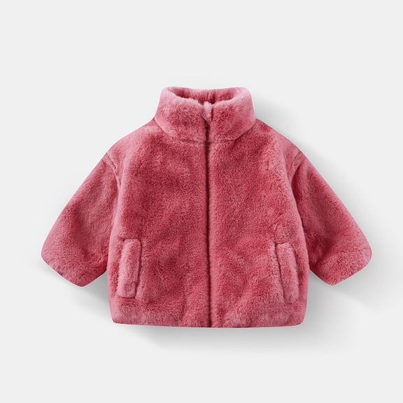Kids Fleece Jacket For Girls Long Sleeve Jacket Full Zip Sweater Girl Clothes Fall/Winter Girl Outfits Size 5-6 Years