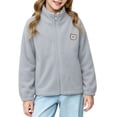 thumbnail image 1 of Kids Fleece Jacket Winter Stand Collar Zip Up Coat Long Sleeve Cute Bear Embroidered Outerwear Daily Casual School Outwear for Boys Girls, 1 of 6