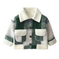 thumbnail image 1 of Kids Fleece Jackets Long Sleeve Button down Outerwear Cute 4-5 Years Boy Jacket, 1 of 3