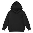 thumbnail image 1 of Kids' -Lined Hoodie - Cozy Pullover Sweatshirt with Chest Pocket, Soft Long Sleeve Solid Color Top for Boys & Girls, Playground to School Wear,Size:4-5 Years, 1 of 4