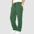 thumbnail image 1 of Kids Fleece-Lined Joggers - Boys' Girls' Winter Sweatpants with Elastic Waist & Side Pockets, Soft Stretchy Athletic Pants for School/Play, Green (Size 130-170), 1 of 6
