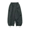 thumbnail image 1 of Kids Lined Waterproof Hiking Pants Korean Style Wide Leg Trousers â Thermal Outdoor Athletic Design for Climbing Camping Winter Wear Age 4-13, 1 of 8