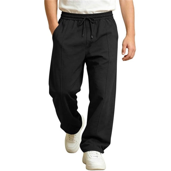 Kids Fleece Sweatpants Boys Girls Elastic Waist Straight Leg Jogger Pants with Pockets Winter Warm Casual Athletic Lounge Pants,Sizes 5-15 Years