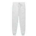 thumbnail image 1 of Kids Sweatpants Solid Color Casual Sport Long Pants,White,8-9 Years, 1 of 4
