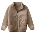 thumbnail image 1 of Kids Fleece Sweatshirt Jacket - Baby Boy & Girl Sweater Outerwear Coat Toddler Full Zip Jacket Outwear Overcoat Warm Fall Winter for Children, 1 of 3