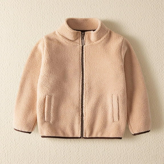 Kids Warm Jacket Long Sleeve Jackets Full Zip Winter Coat Girls Coats Size 4-5 Years