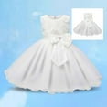 thumbnail image 1 of Kids Flower Girl Dress White Ruffle Sleeveless Girl Tulle Dress First Birthday Outfit Girl Girls Hallowmas Outfit 2-3 Years, 1 of 4