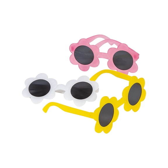 Kids Flower-Shaped Sunglasses 12 Pieces