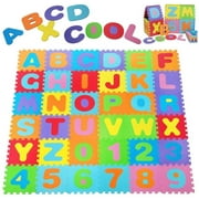 Kids Foam Puzzle Play Mat 36-Piece Set Interlocking Floor Tiles with Alphabet and Numbers