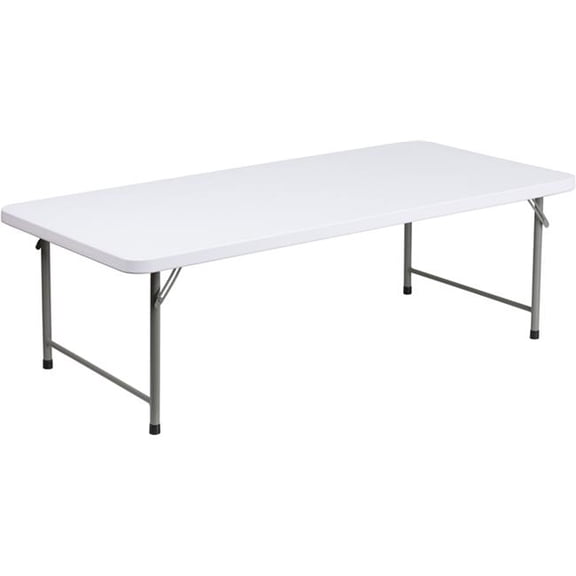 Kids Folding Table - Granite White - 30 x 60 in. - Durable & Portable