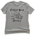 thumbnail image 1 of Kids Follow Your Dreams Shirt, Youth Kids Boy Girl T-Shirt, Funny Halloween T-shirt, Horror Movie Graphic Tee, Dark Heather Gray, Small, 1 of 4