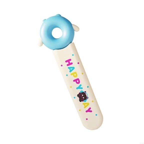 Kids Food Picker Snack Fork with Cartoon Animal Design Easy Grab Tool for Children No Dirty Hands Accessory Blue 7" X 3"