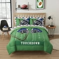 thumbnail image 1 of Kids Football Bed in a Bag 7 Piece Comforter, Sham & Sheet Set Full, 1 of 7