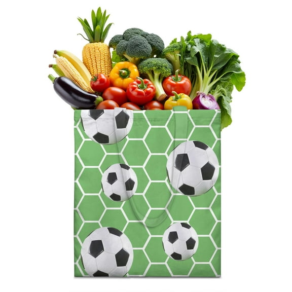 Kids Football Canvas Tote Bag – Sports Reusable Tote Bag, Boys Teen Athlete Team Competition Play Training Softball Volleyball Tennis Golf Lightweight Eco-Friendly