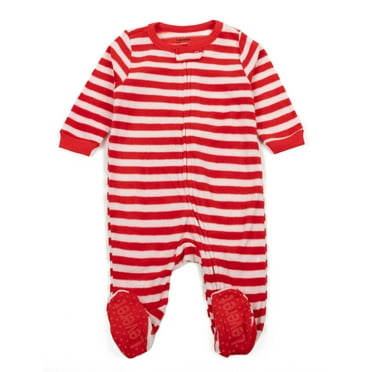 Hoodie Footed Onesie Red Fleece Footed Pajamas for Boys & Girls ...