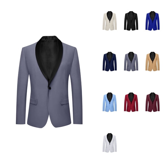 Kids Formal Casual Suit Jacket, Long Sleeve Lapel Button Coat with Pockets, Back to School Outfits for Boys and Girls