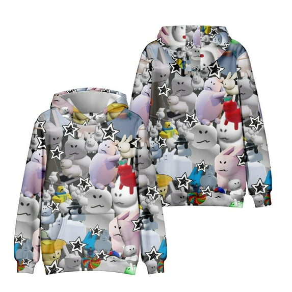 Kids Forsaken Gubby Character Group Hoody Boys Cute Rabbit Gubby 3D Figure Sweatshirt for Fans Gift