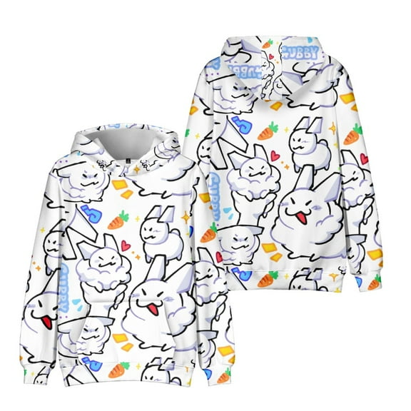 Kids Forsaken Gubby Character Group Hoody Boys Cute Rabbit Gubby 3D Figure Sweatshirt for Fans Gift