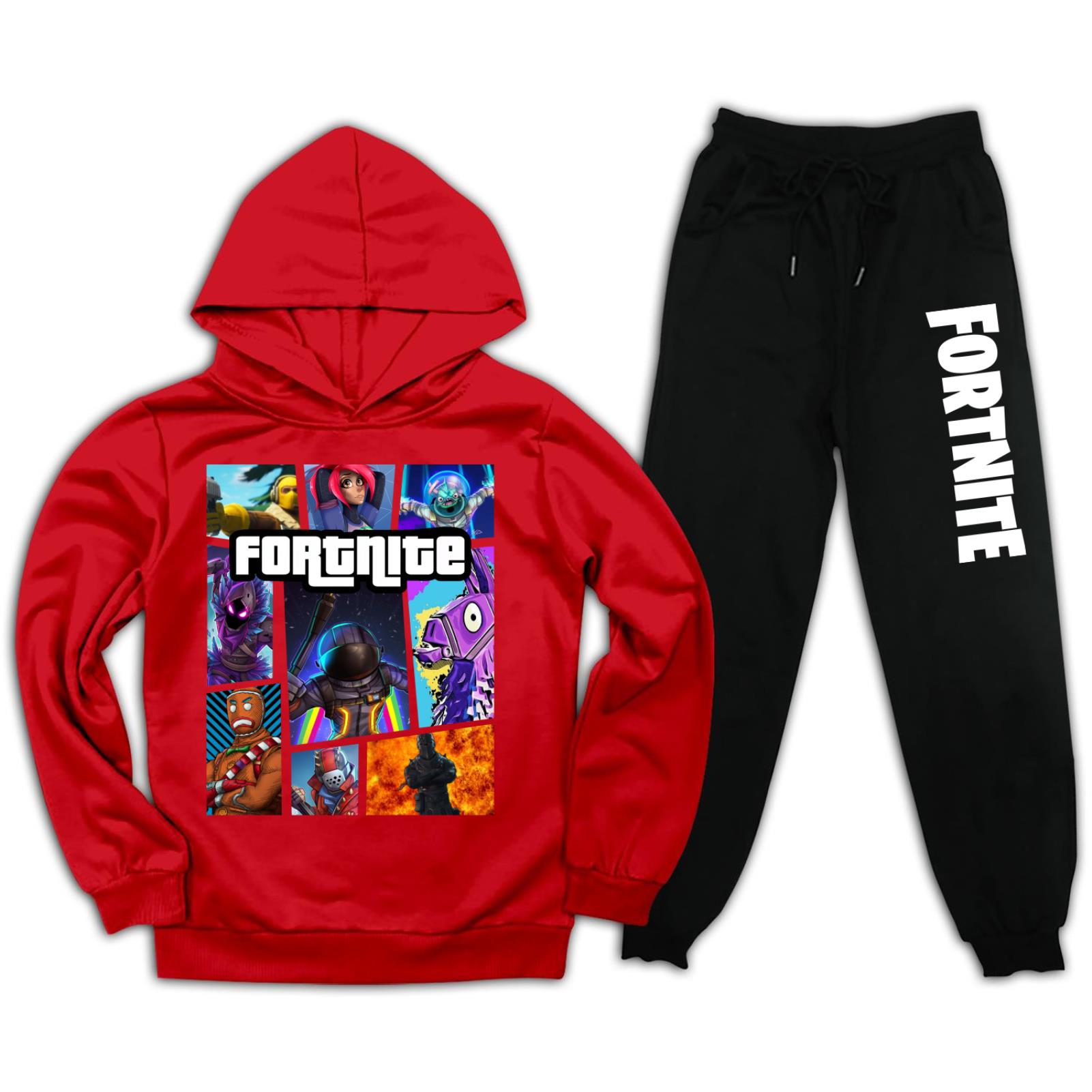 Kids Fortnite Pullover Hoodie Sets Childrens Cotton Sweatshirt and Pants Boys Girl Tracksuit Cute Outfit 2Pcs XX Large Walmart