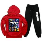 CHOFEIER Kids Fortnite Pullover Hoodie Sets Childrens Cotton Sweatshirt and Pants Boys Girl Tracksuit Cute Outfit 2Pcs