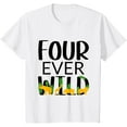 thumbnail image 1 of Kids Four Ever Wild Animal Safari 4th Birthday Boy Jungle T-Shirt, 1 of 4
