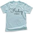 thumbnail image 1 of Kids Friday Vibes Shirt, Youth Kids Boy Girl T-Shirt, Friday Shirt, Vibes Shirt, Chill Shirt, Weekend Shirt, Light Blue, X-Large, 1 of 4