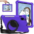 thumbnail image 1 of Kids Friednly Case for iPad Pro 11" 4th 3rd 2nd Gen 2022/2021/2020/2018, EVA Foam Shoulder Strap Shockproof Protective Case with 360 Degree Rotated Handle Bracket Stand Heat Dissipation Cover,Purple, 1 of 7