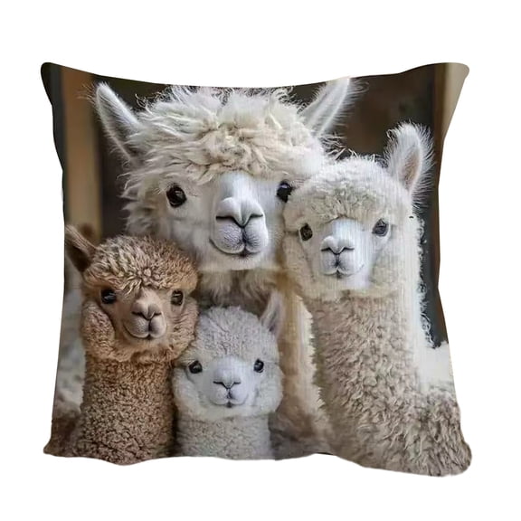 Kids Friendly Alpacas Plush Pillow Case Nursery Bedding Accessory